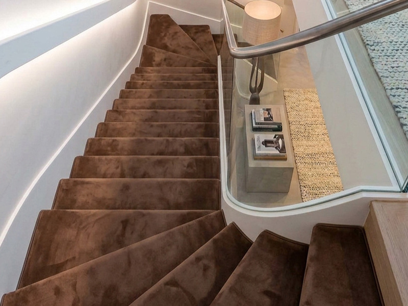 Velourledertreppe - Renew - cognac