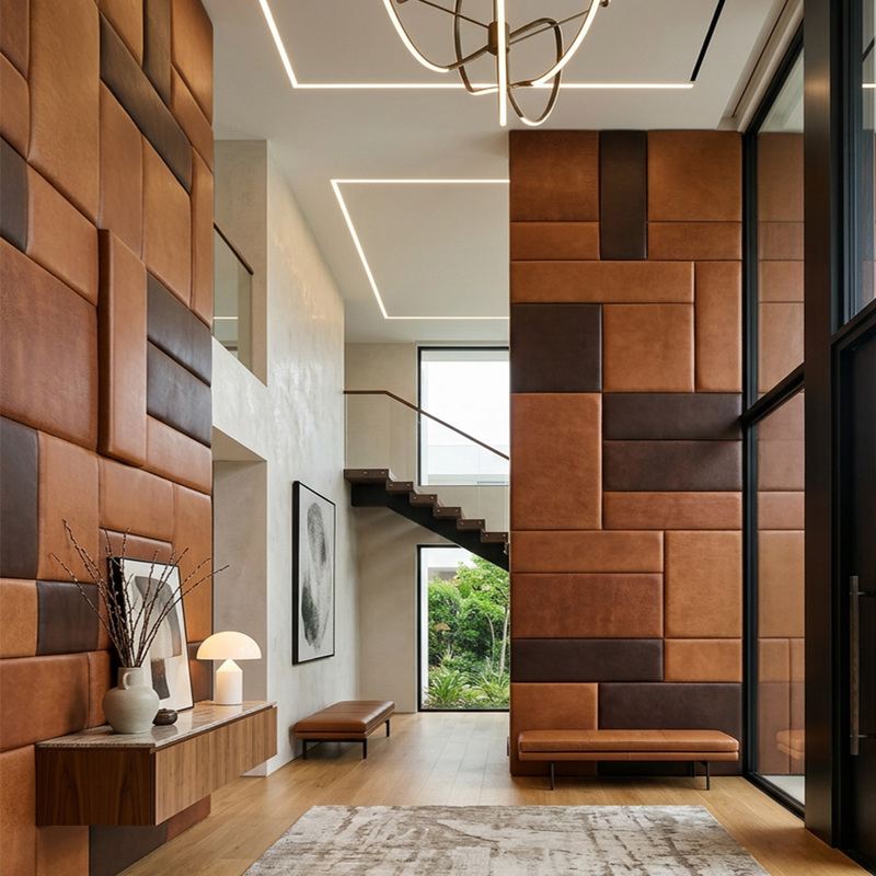 Eingangsbereich villa mit Soft-Touch Leder Paneelen