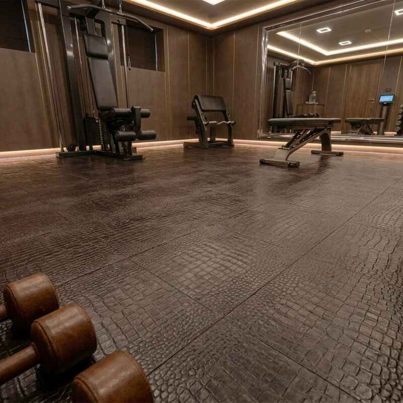 Gym Lederboden - CONTINENTAL BROWN BLACK in Cayman Optik