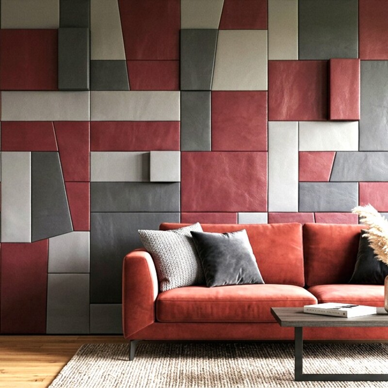 Designer Lederwand nach Innenarchitekten Vorgabe